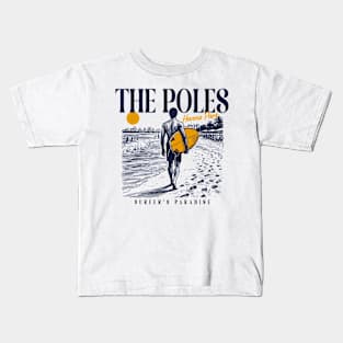 Vintage Surfing The Poles Hanna Park, Florida // Retro Surfer Sketch // Surfer's Paradise Kids T-Shirt